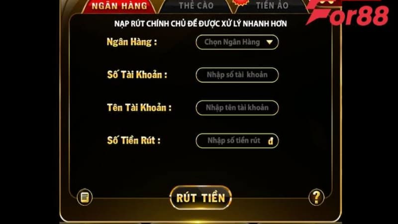 Rút tiền qua ngân hàng trực tuyến
